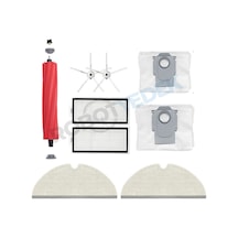 Roborock Q7 Max Plus Beyaz Fırça Filtre Mop Toz Torbası-9 Parça