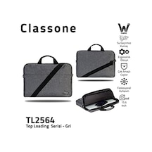 Classone 15.6 İnç Tl2564 15.6 İnç Uyumlu Notebook Çantası, Gri