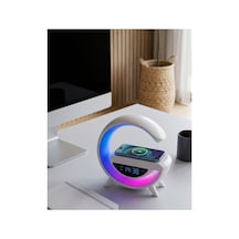 Kablosuz Şarjlı Bluetooth Hoparlör Rgb Işık Gece Lambası Dijital Saat Renk