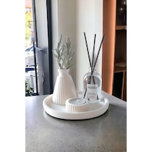 Dekoratif Minyatür Konik Vazo 100 Ml Fresh Oda Kokusu Set Tealight Mum Dahil Değildir