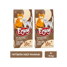 Enjoy Tavuklu Yetişkin Kedi Maması 2 x 15 KG
