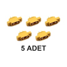 5 Adet Xt60 Panel Montaj Tip Erkek Konnektör Lityum Lipo Pil Akü Batarya Bağlantı Konnektörü Rc Esc Motor Drone Model
