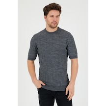 Cool Tarz Füme Erkek Yuvarlak Yaka Örme T-shirt-trz2252001r03s Füme Füme