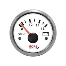 Mors Voltmetre Akü Voltaj Göstergesi 12v - Beyaz-1626