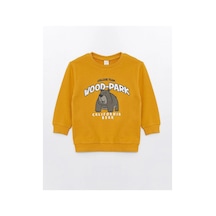 LC Waikiki Lcw Kids Bisiklet Yaka Kalın Baskılı Erkek Çocuk Sweatshirt Mıd Yellow