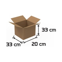 33x20x33 - 20 Adet - 4,8 Desi Çift Oluklu Taşıma Kolisi 20 Adet