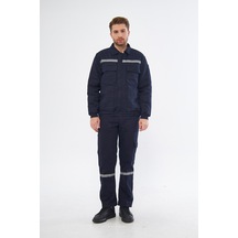 Orange Safety İş Takımı 7/7 Gabardin %100 Pamuk Kapitoneli Reflek
