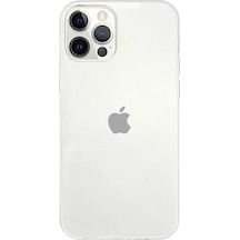 Apple Uyumlu iPhone 12 Pro Max 1mm Silikon Şeffaf Kapak