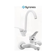 Beyaz Mix Banyo Duş Bataryası Aç Kapa Lavabo Batayası Seti 2 Parça Musluk Banyo Yenileme Seti Beyaz