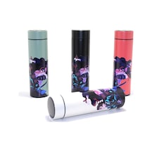 5 Adet Termos Anime Baskılı Dijital Göstergeli 500 Ml Paslanmaz Çelik Seyahat Termosu, Flask, Bottle