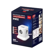 Bood Isıya Dayanıklı Termal Akım Koruma Priz Kp-419 3 Adet