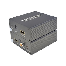 Beek HDMI <-> HDMI + Ses Sinyal Çeviricisi,  1 x HDMI giriş, 1 x HDMI çıkış + Toslink ses çıkışı (SPDIF yuva) + Coax ses çıkışı (Cinch yuva) + A