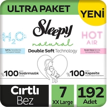Sleepy 7 Beden Double Soft Natural Bebek Bezi Ultra Paket 48x4 192 Adet 7 Numara