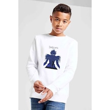 Tshirthane Death Note Baskılı Unisex Çocuk Beyaz Sweatshirt (534762710) Beyaz