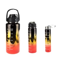 Matara Üçlü Set 2000 Ml 900 Ml 500 Ml Neon Siyah