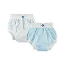 Kujju 2'li Alıştırma Külodu 1 Yaş 10-14 Kg Mavi-Beyaz