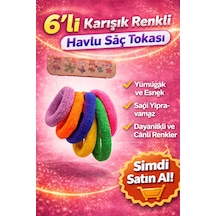6 Lı Karışık Renkli Havlu Saç Tokası Yumuşak Elastik Dayanıklı Lastik Toka Seti Açık Kahve