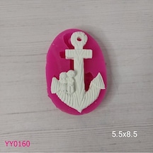 Yy0160 Çapa Üzerinde Oturan Gelin Damat Silikon Kalıp