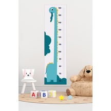 Sevimli Dinazor Boy Ölçer Duvar Sticker 110x30 Cm