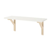 Ikea Burhult/sandshult Duvar Rafı 59x20 Cm Beyaz - Naturel 093.259.81