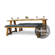 Neiwel Aries Doğal Ahşap Banklı Mutfak Ve Yemek Masası Takımı-80-200 Takım Açık Ceviz Neiwel Aries Doğal Ahşap Banklı Mutfak Ve Yemek Masası Takımı-80-200 Takım Açık Ceviz