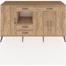 Kronos Konsol 4 Raflı 4 Çekmeceli 3 Kapaklı 176x59x99 Çam-çam Atlas Çam - Atlas Çam