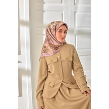 Silk Home Twill İpek Eşarp 11482-12 Pudra, Vizon, Sütlü Kahve, Pudra Vizon, Bej