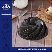 Eda Rüzgar Gülü Kek Kalıbı Siyah Zk-930
