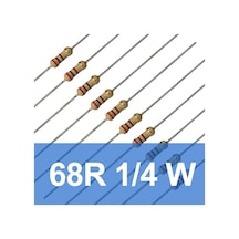 68R - 68 Ohm 1/4W Karbon Direnç - 10 Adet