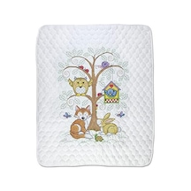 Design Works Crafts Janlynn Kanaviçe Yorgan Seti, Bebek Ormanı İçin Damgalı 0