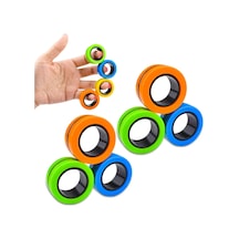 6 Adet Manyetik Yüzükler Fidget Oyuncaklar, Silindir Yüzükler, Yetişkin Parmak Fidget Oyuncaklar, Dehb Anksiyete Rölyef Dekompresyon Sihirli Yüzük Fidget Oyuncak, Komik Hediyeler Çocuklar