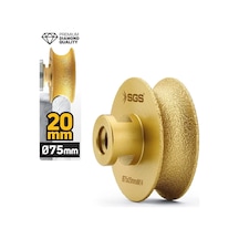 Sgs2789 M14-75x20 Mm Vakum Elmas Mermer Granit Taşlama Diski Tam Profil
