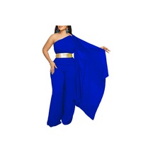 İkkb Kadın Modası Yüksek Bel Tulum Mavi