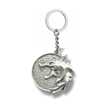 The Witcher Madalyon Figürlü Unisex Anahtarlık Metal Fantastik Oyun Temalı Aksesuar