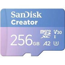 Sandisk Creator 256gb 190/130mb/s Microsdxc Uhs-ı A2 V30 Adaptörl