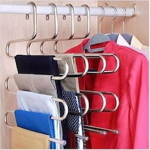 Dolap Içi Gömlek Pantolon Kravat Şal Eşarp 5 Katlı Metal Askı Raf Metal Pembe Diğer