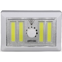 4 Ledli Pilli Led Lamba Güç Ayarlı Led Portatif Lamba Led Işık - Mıknatıslı Yapışkanlı