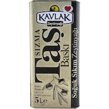 Kavlak Taş Baskı Soğuk Sıkım Sızma Zeytinyağı Teneke 5 L