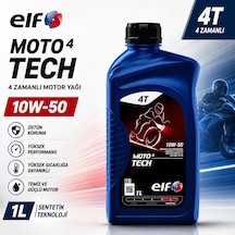 Elf Moto 4 Tech 10w-50 4t Motosiklet Motor Yağı 1 Litre Tam Sentetik Teknoloji Üstün Performans Jaso Ma2