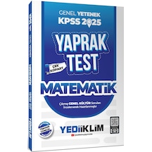 Yediiklim Yayınları 2025 Kpss Genel Yetenek Matematik Çek Kopart Yaprak Test