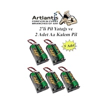 2 Li Pil Yatağı Deney 5 Adet Ve 10 Adet 1.5v Pil 1 Paket Pil Yuvası Pil Kutusu Aa Kalem Kalın Pil 2x1,5 Volt Yaylı Pil Yuvası