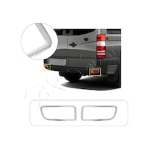 Mercedes Sprinter W906 Uyumlu Krom Reflektör Çerçevesi 2 Parça Paslanmaz Çelik