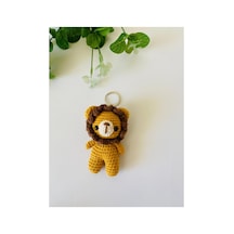 Adenya Sepeti Amigurumi Aslan Anahtarlık Kahverengi