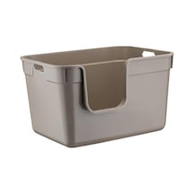 Tanos Yarı Açık Kedi Tuvaleti 54x40x32 - Bej