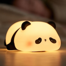 Çocuk Gece Lambası, Panda Gece Lambası, 3 Işık Modu, Kısılabilir, Zamanlayıcılı, Dokunmatik Kon Tek Renk