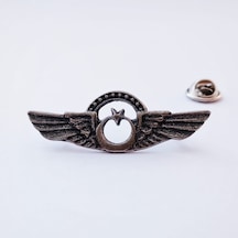 Hava Kuvvetleri Tek Köprülü Pilot Bröve Gümüş Oksit 45mm Gümüş
