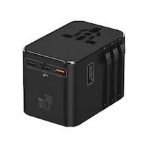 Evrensel Seyahat Priz Dönüştürücü Adaptör - 45w, 2x Usb Ve 3x Type-c Girişi