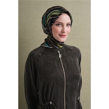 Armine Saf İpek Sura Eşarp 9616d 05 Siyah Mürdüm