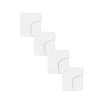4 Adet 40 X 80 + 10 Cm Anne Yanı Lastikli Penye Kumaş Bebek Çarşafı-beyaz