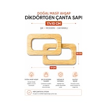 Vollen Yarn Doğal Masif Ahşap Dikdörtgen Çanta Sapı 17x10 Cm 1 Çift 2 Adet El Yapımı Çanta Kulpu Çanta Aksesuarı Krem